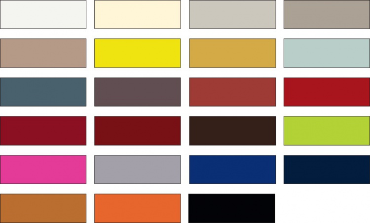Цветовая гамма глянцевых и матовых фасадов кухонь Contempora, компании Aster Cucine