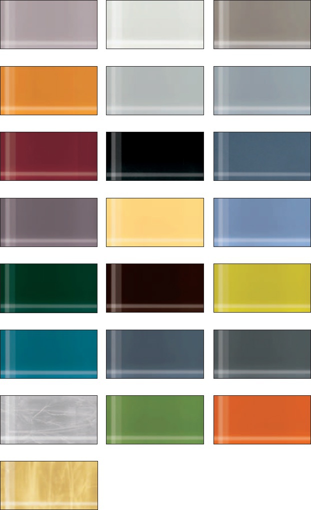 Цветовая гамма стеклянного фасада кухонь Contempora, компании Aster Cucine 