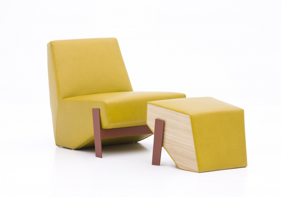 Пуф обитый кожей или тканью Silver Lake, Moroso