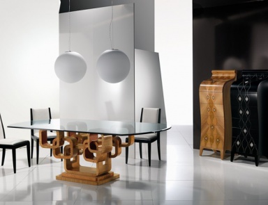 Стол обеденный со стеклянной столешницей TA34, Carpanelli