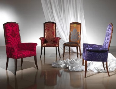 Стул на каркасе из массива ореха обитый тканью SE35, Carpanelli