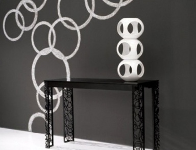 Консоль на каркасе из стали со стеклянной столешницей Decor, Miniforms