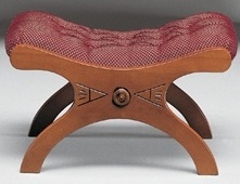 Пуф на каркасе из массива древесины обитый тканью 3181, Modenese Gastone