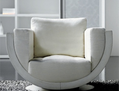 Кресло на вращающемся основании Wave Armchair, Rattan wood