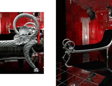 Кушетка фигурная в обивке, Cornelio Cappellini