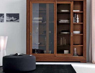 Шкаф купе со стеклянными дверцами, Bruno Piombini