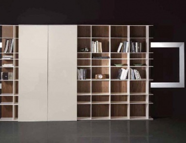 Шкаф книжный с раздвижными дверцами, Flai