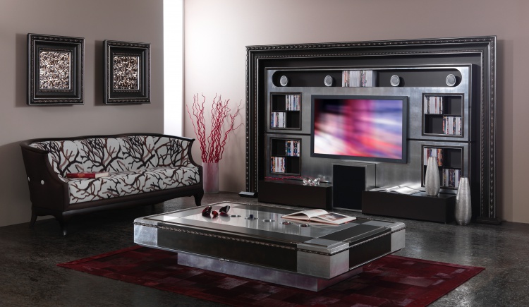 Гостинный гарнитур с мебелью для телевизора от Vismara