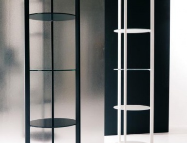 Стеллаж на основе из металла и стеклянными полками Building, Bontempi Casa