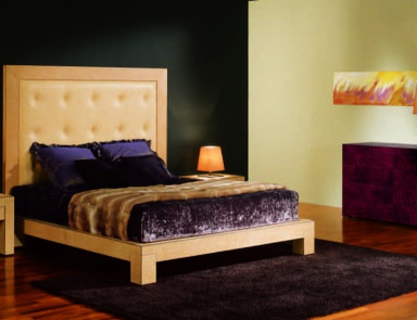 Двуспальная кровать с высоким изголовьем, Origgi Salotti