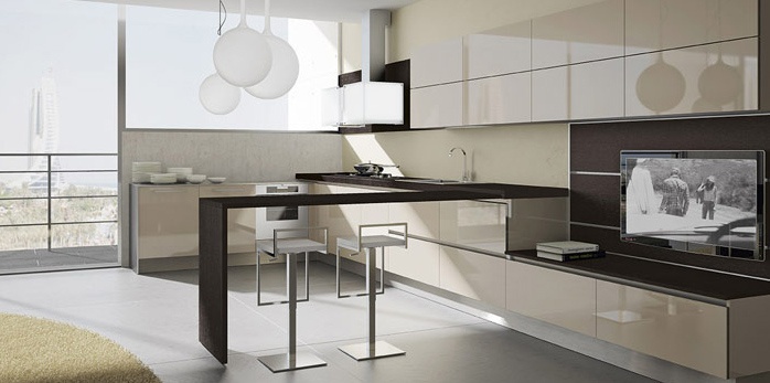 Кухня (гарнитур для кухни) Light GLOSSY BEIGE