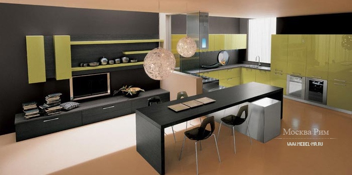 Кухня (гарнитур для кухни) Arrital Cucine, Dinamica london green