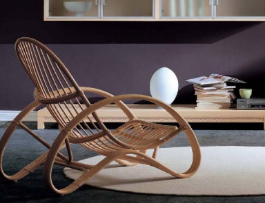 Кресло на каркасе из древесины, Rattan wood