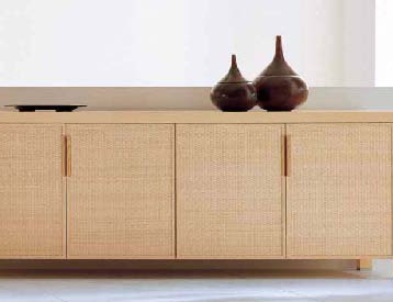 Комод с распашными дверцами, Rattan wood