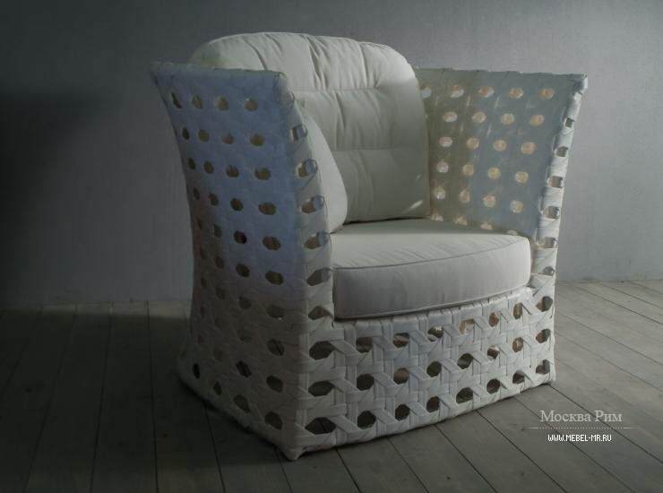 Кресло со съемными подушками, Rattan Wood