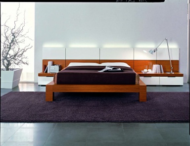 Двуспальная кровать на массивных ножках, Santarossa