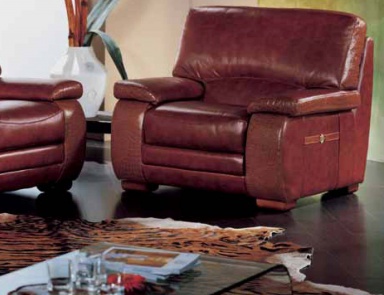 Кресло в кожаной обивке, Linea Due