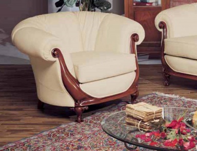 Кресло в кожаной обивке, Linea Due