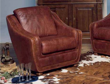 Кресло в кожаной обивке, Linea Due