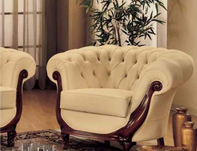 Кресло в кожаной обивке, Linea Due