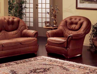 Кресло в кожаной обивке, Linea Due