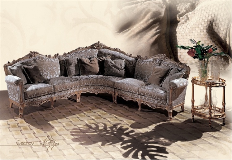 Модульный угловой диван Cechov с текстильной обивкой, Angello Cappellini