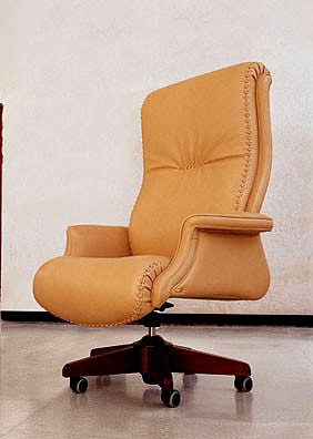 Кресло рабочее вращающееся обитое кожей G.7 130, Mascheroni
