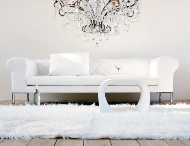 Диван трёхместный продукции Zanotta (белый диван)