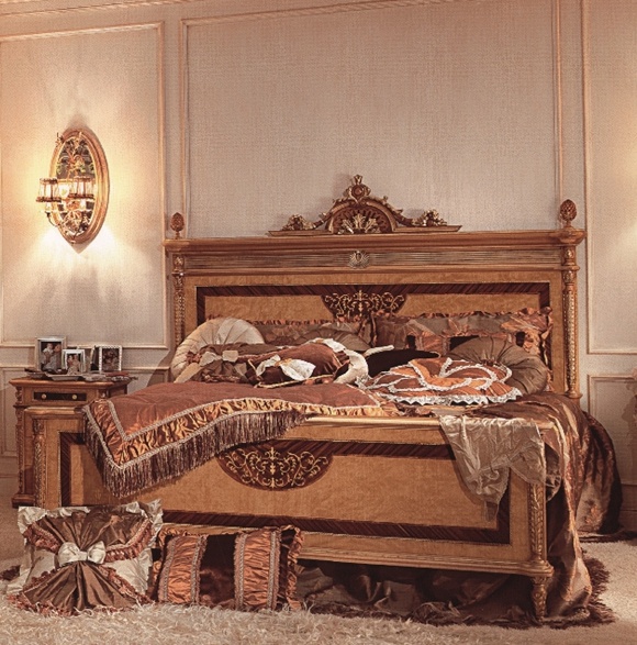 Кровать двуспальная на каркасе из массива древесины 1550, Riva Mobili d'Arte