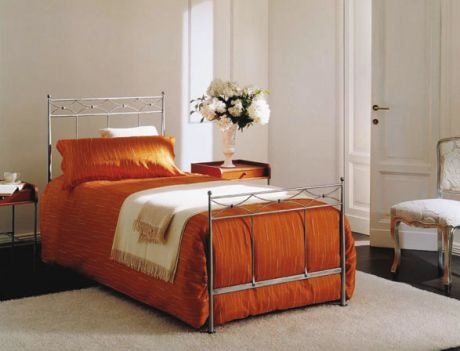 Односпальная кровать на металлическом каркасе с изножьем Dedalo/S, Bontempi Casa