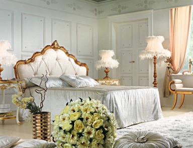 Двуспальная кровать с высоким изголовьем, Antonelli Moravio