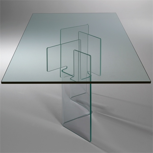 Обеденный стол на изогнутом основании Cubist, Reflex Angelo