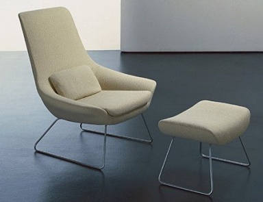 Кресло с пуфом для ног Folow, Walter Knoll