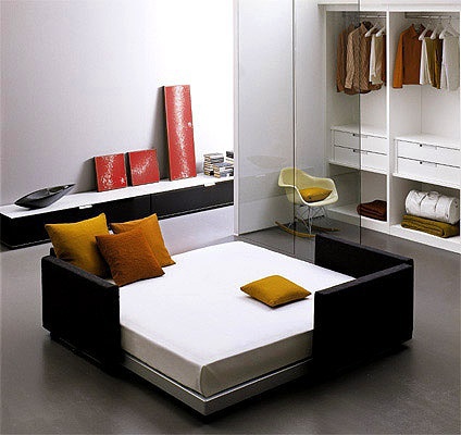 Кровать на алюминиевом каркасе с мягким изголовьем Flipper, EmmeBi