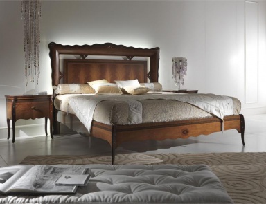 Двуспальная кровать с высоким изголовьем, Carpanelli