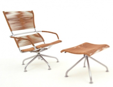 Пуф на основании из нержавеющей стали Boss, Bonacina Pierantonio