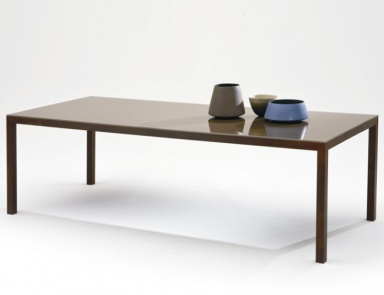 Стол обеденный на каркасе из бука или ореха со стеклянной столешницей Rama, Bonacina Pierantonio