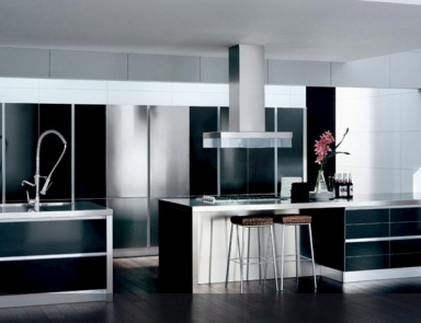 Кухня отделанная нержавеющей сталью Area, Bontempi Casa