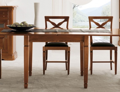 Стул на каркасе из массива бука обитый кожей или тканью 4142, Bruno Piombini