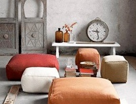 Пуф обитый тканью Easy, Busnelli