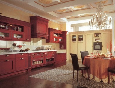 Кухня с каркасом из МДФ и отделкой из шпона дерева Opera, Aster Cucine
