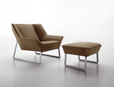 Кресло с пуфом для ног, Tight armchair - Molteni