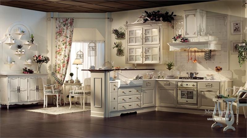 Кухня с корпусом из дерева и столешницей из мрамора Florence 4, Arcari