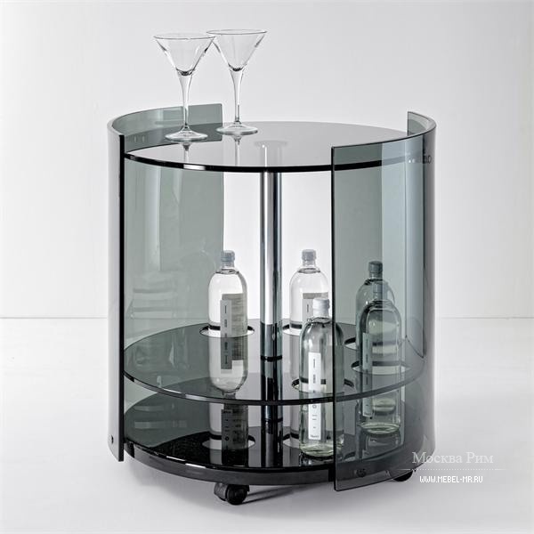 Барный столик с боковинами и топом из стекла 6000 Fume, Reflex Angelo