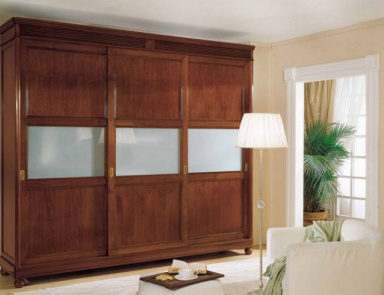 Шкаф платяной трехстворчатый на каркасе из массива дерева 4116, BTC (мебель классические спальни)