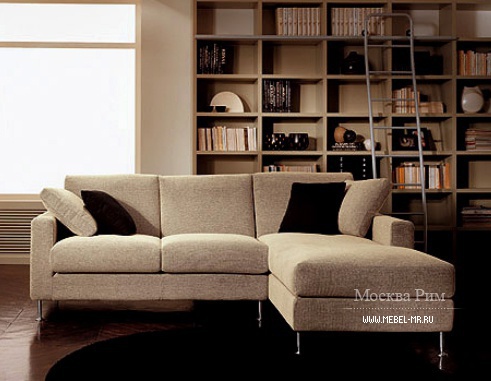 Диван угловой на металлических ножках Living, Berloni