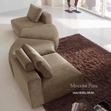 Диван модульный обитый тканью Long beach, Berloni