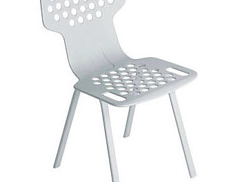 Штабелируемый стул из нержавеющей стали для сада Open, Alias