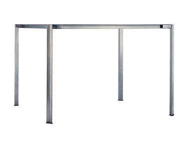 Обеденный стол с каркасом из стали и столешницей из стекла Outdoor table, Alias