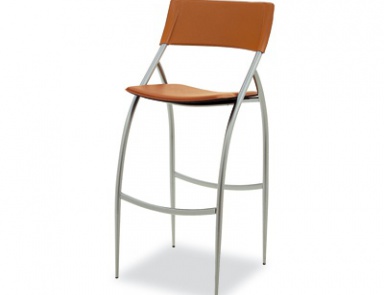 Барный стул в кожаной обивке, Calligaris